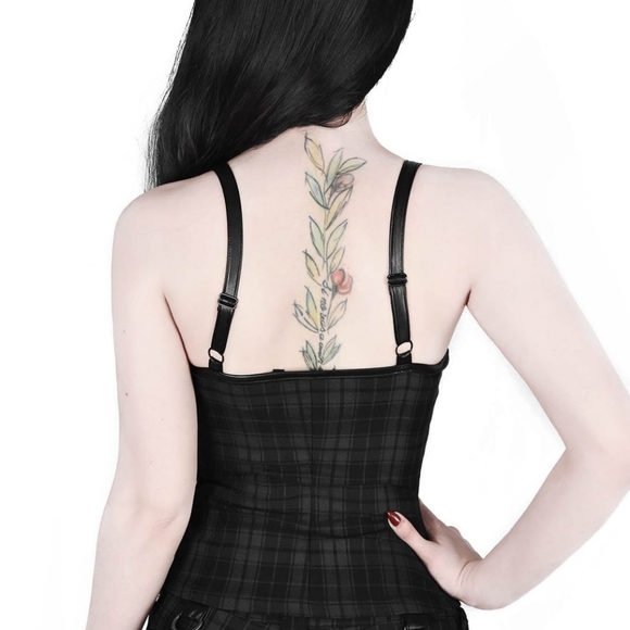 SOLD Killstar Darklands Zip Top [TARTAN] - Picture 2 of 6